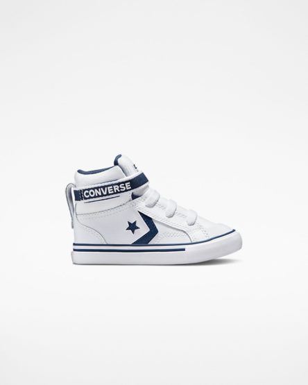 Tenisky Vysoke Converse Pro Blaze Remienkove Easy-On Varsity Club Dievcenske Biele Námornícka Modrá Biele | SK OI11LX0